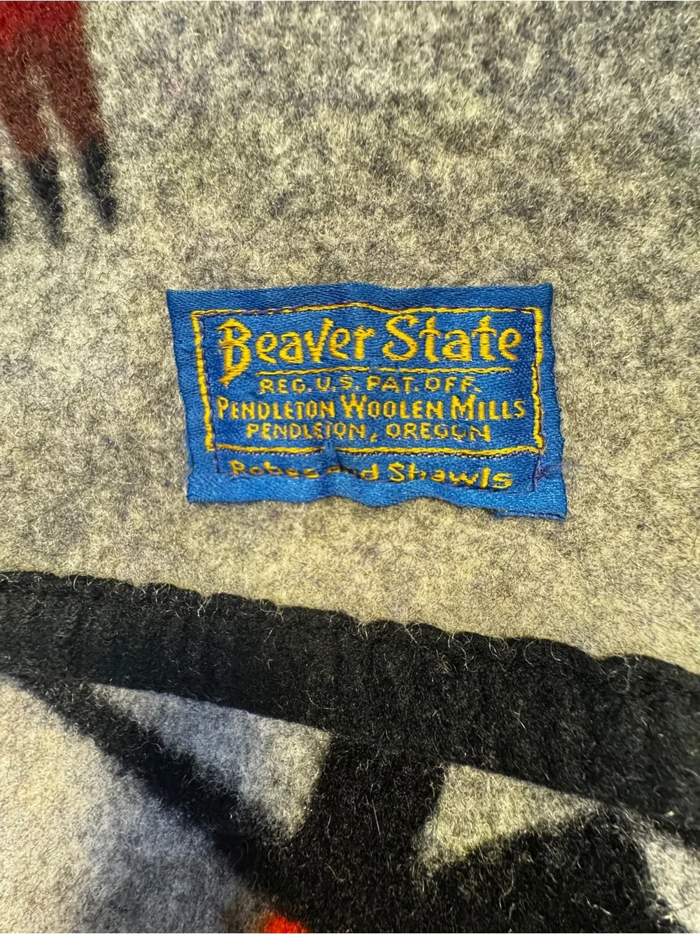Vintage Pendleton Beaver State Wool Blend Blanket Native 71” x 59”